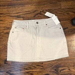 Abercrombie & Fitch Cream Mini Skirt